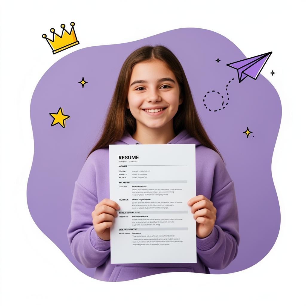 A student building their first resume, ready to apply